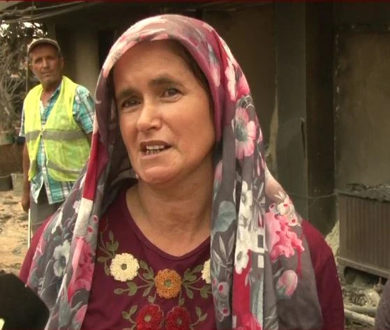 Yangının ardından faciayla karşılaştılar,  gözyaşlarına hakim olamadılar